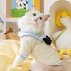 Осенне-зимняя кошачья одежда для бесшерстных кошек, кукла, теплая утолщенная кофта из хлопка с морским воротником и объемными ушками, одежда для собак и домашних животных