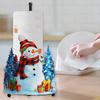 Yousheng Рождественский держатель для рулонов бумаги Санта-Снеговик Красные фрукты Праздничное украшение для рабочего стола Кухонный органайзер для впитывающих масло бумажных полотенец Стеллаж для хранения