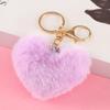 Милый брелок в виде сердца с помпоном и помпоном Loverly Bobbles, пушистый брелок с помпоном для девочки, сумка, автомобильный брелок, подвеска