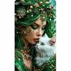 Dreamy Woman Beauty and Animals Flower 5D DIY Large Diamond Painting New 2025 Cross Embroidery Mosaic Diamond Embroidery Sales
