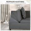 1-Seater Sofa Bed with Adjustable Backrest Single Armchair Bed with Pillows for Bedroom Apartment Grey