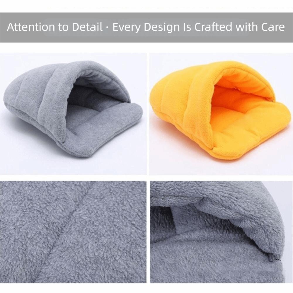 Fleece Pet Bed Sweat-absorbent Pet House Kitten Mat Sleeping Bag Small Pet