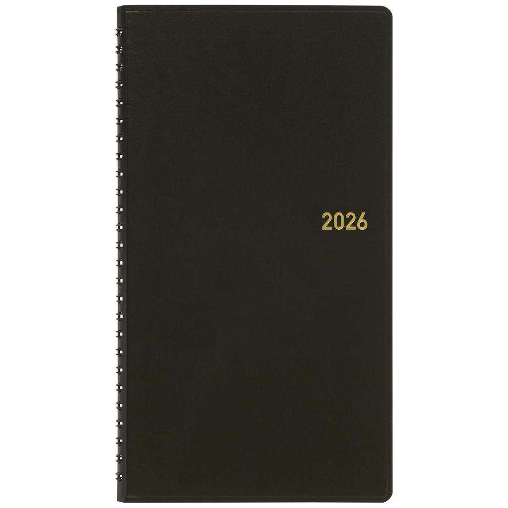 Maruman 2026 Weekly Planner Vertical Medium 2/3 black 582-26