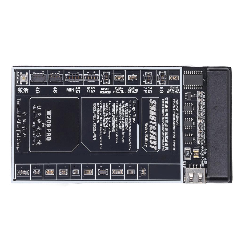 Плата активации быстрой зарядки аккумулятора Функциональный светодиодный дисплей Умная идентификация Ремонт аккумулятора