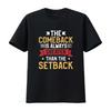 Мужская футболка The Comeback Is Always Greater Than Setback Черная 3XL винтажная стираная модная графическая уличная одежда