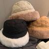 Plush Cycling Bucket Hat Winter Thicken Anti-Cold Ear Protection Fisherman Hats Snow Outdoor Warm Lacing Cap Gifts