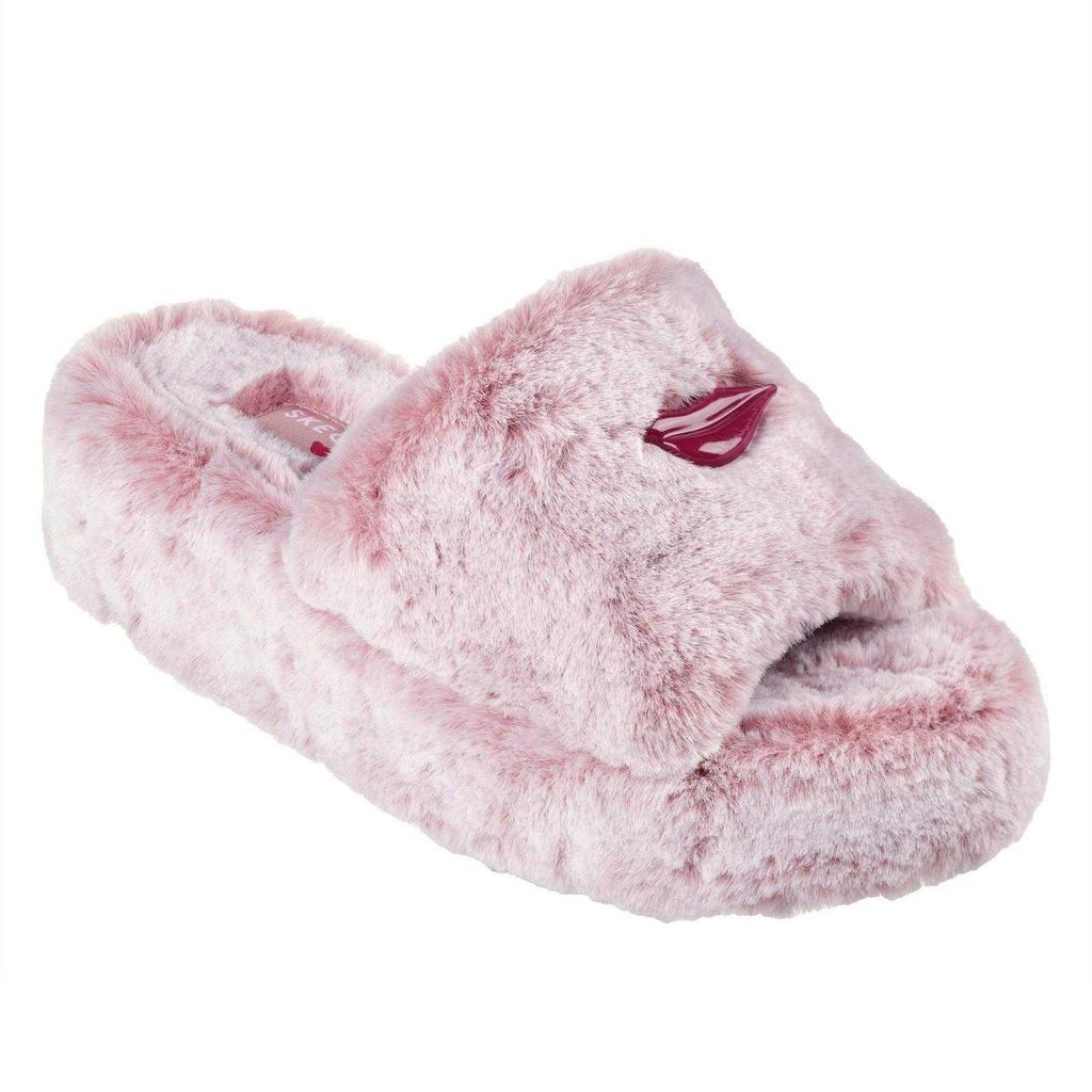 Skechers Womens/Ladies Cozy Faux Fur Wedge Slippers
