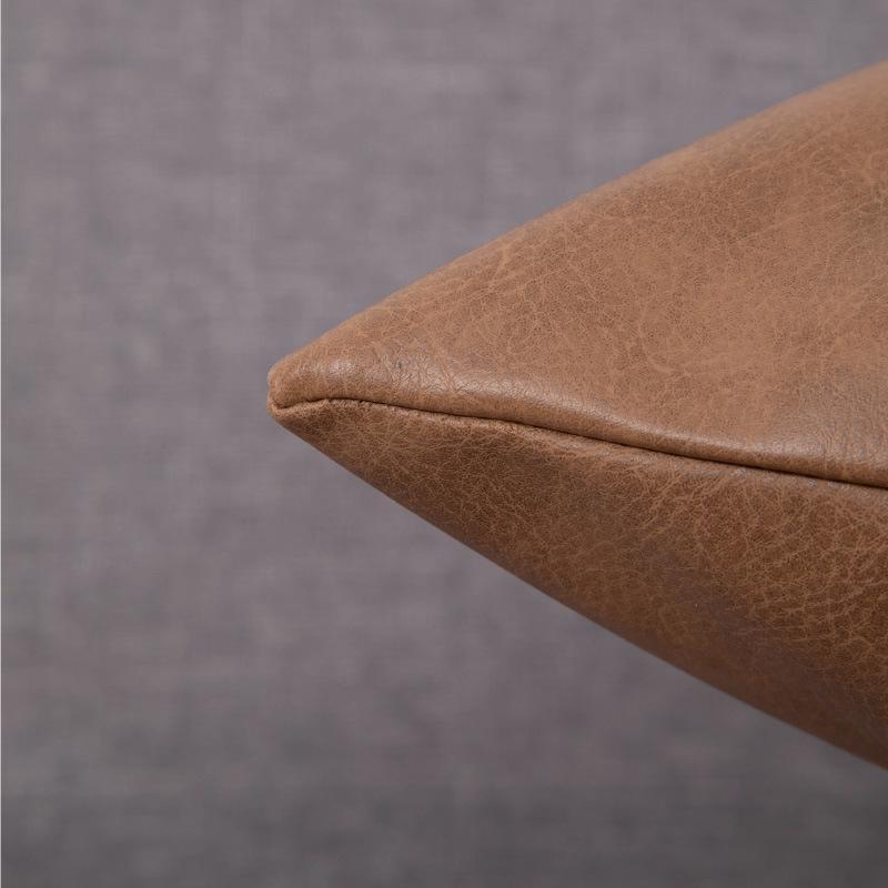 Однотонная легкая роскошная кожаная подушка, винтажная подушка для сращивания, образец спинки, диванная подушка для комнаты, мягкая сумка, наволочка