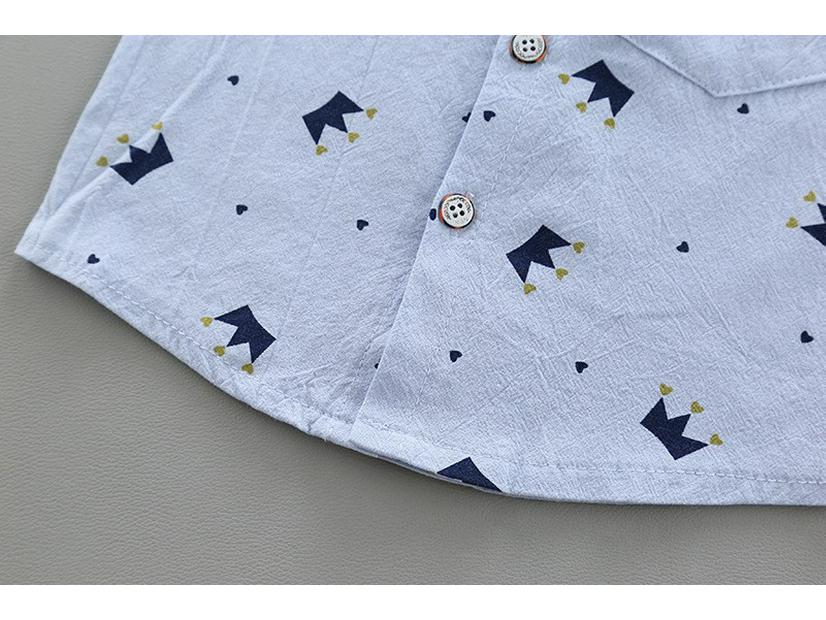 Модный летний комплект-двойка для маленьких мальчиков с коротким рукавом