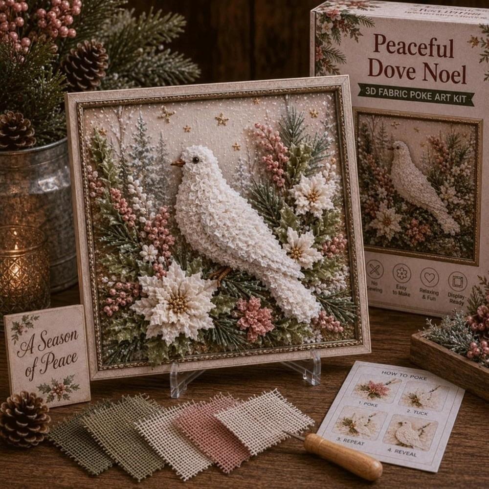 Thick Board Xmas Needle Craft No Sewing 3D Festive Plaque Christmas Poke Art  Craft Lovers