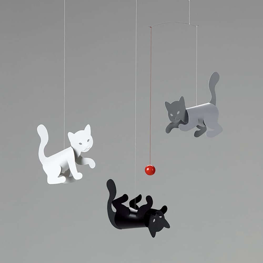 [Оригинальный импортный товар] Flensted Mobiles Мобильный интерьерный орнамент Nordic Animal Кошки Китти FSM130126 Поставляется в подарочной коробке Товары для детей Подарок