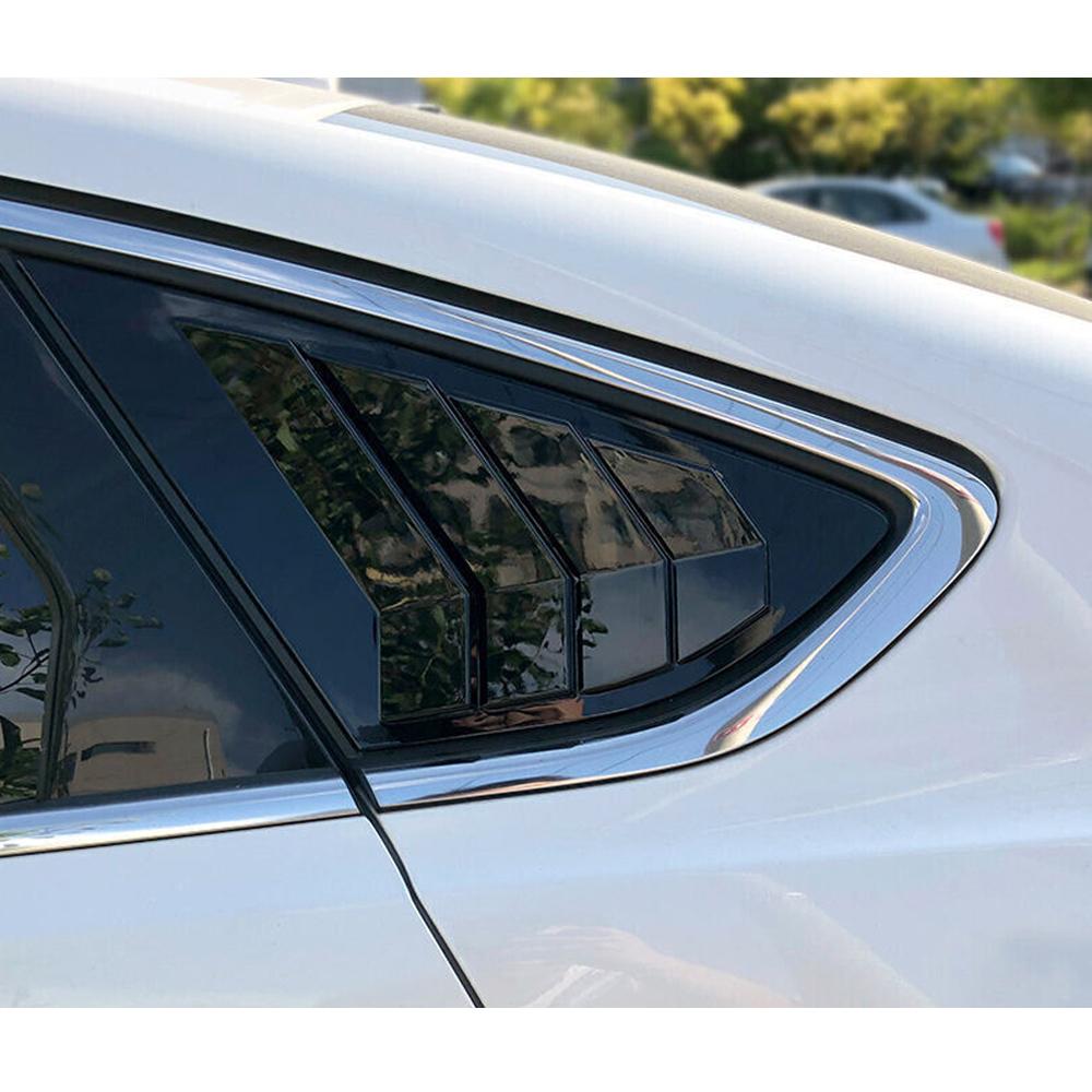 Для Ford Mondeo Fusion Sedan 2013-2018 автомобильная задняя жалюзи, боковая шторка, крышка, накладка, наклейка, вентиляционный совок, ABS, углеродное волокно, черный
