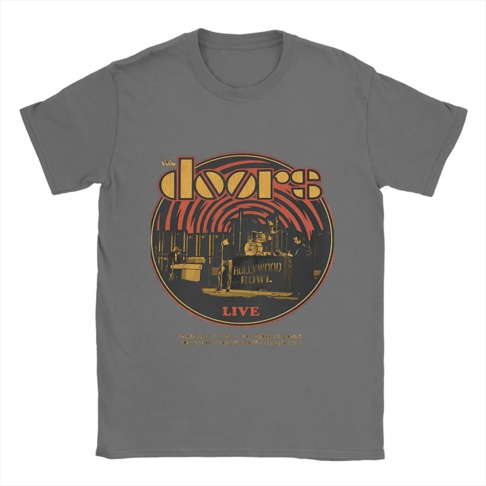 Summer Vintage The Doors T-Shirt Music Leisure T-Shirts Men Comfortable Oversize Top Tees Short Sleeve Vintage Tshirt
