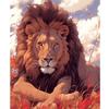 Frame Lion Diy Painting By Numbers Kits For Beginner Animal Modern Wall Art Picture Coloring With Numbers For Home Decoration 40x50cm