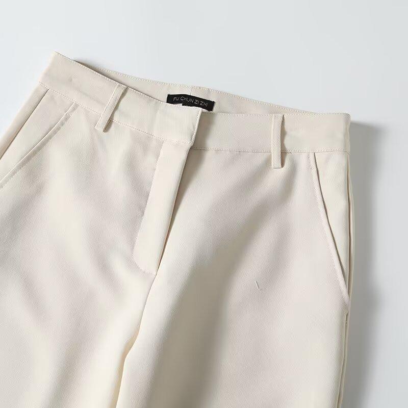 2025 Spring Women's High-Waisted Straight-Leg Pants - Versatile, Casual, and Elegant