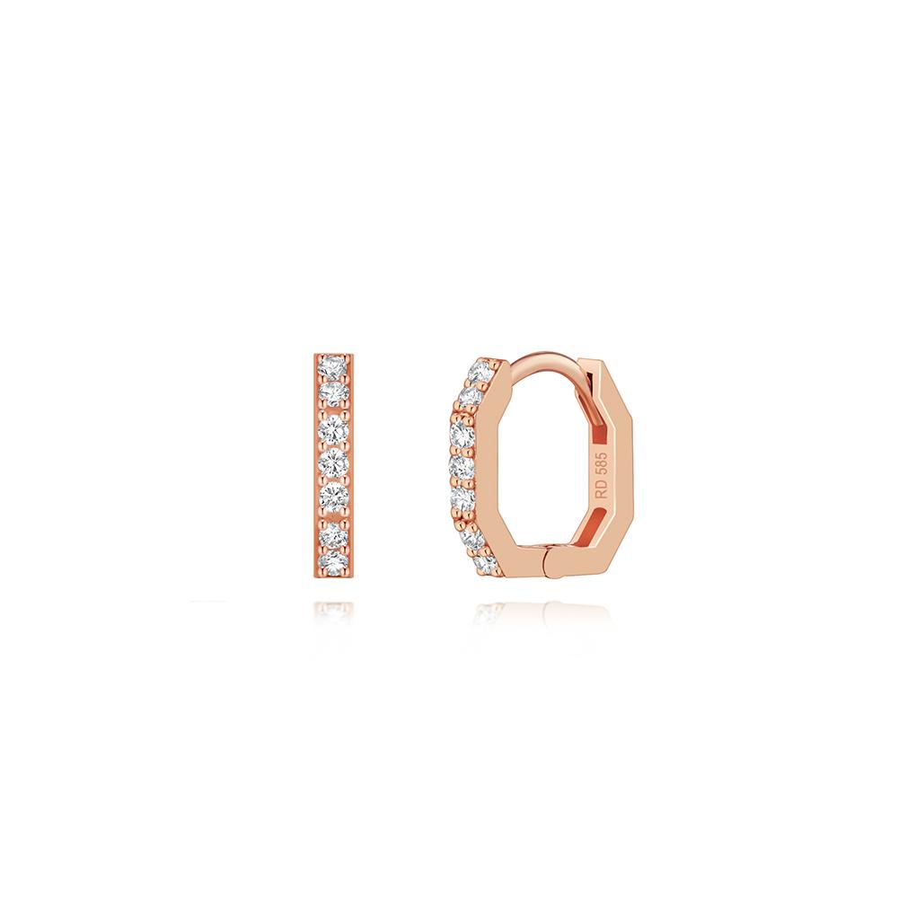 Roseedor Metallic One-Touch Earrings_250100470