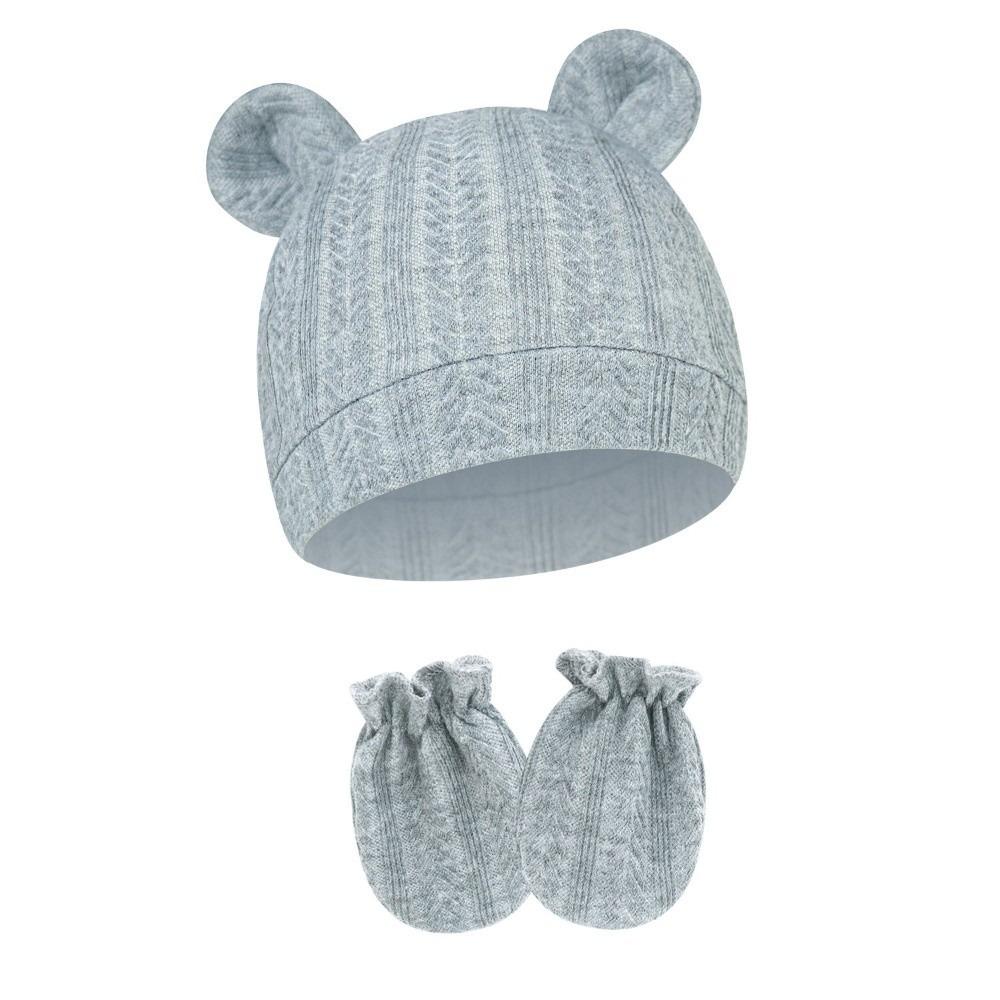 Ear Protection Bear Ear Earflap Hat Warm Baby Hat Glove Set Fashion Children's Winter Hat Girls