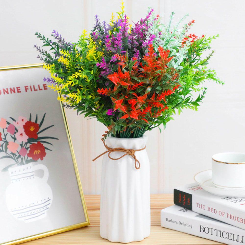 Farmhouse Household Products Fake Flowers Artificial Lavender Shrubs Plants Home Garden Decor
