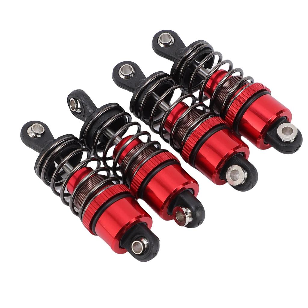 4 Pcs RC Car Shock Absorber 52mm Oil Pressure Damping Aluminum Alloy RC Shock Absorber Damper for 1 10 Model Cars Red