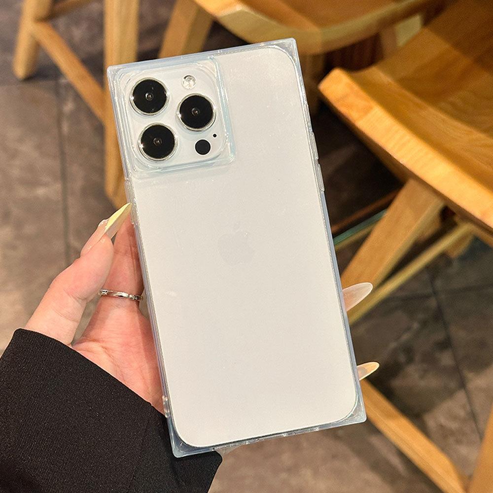 Applicable To Apple 16promax Four Corner Airbag Anti fall Resistance Transparent Shell Square Shell Mobile Phone Case Soft Shell 13 Anti Collision