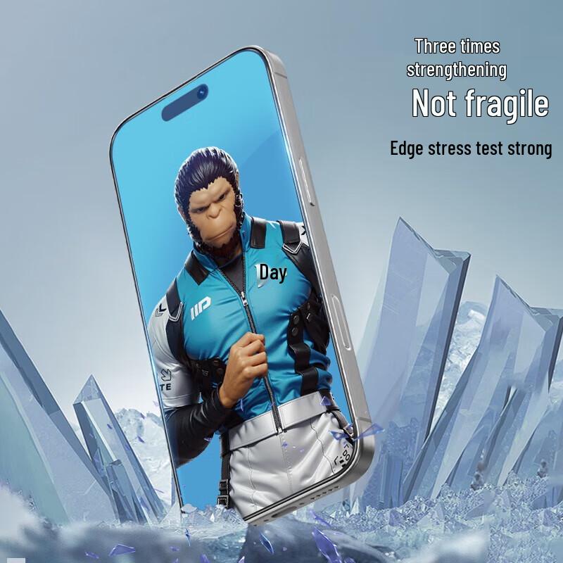 Mr. Blue Gorilla Tempered Glass Screen Protector for iPhone 16 Pro