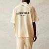 Fear of God Essentials Короткий рукав Поло SS21 С Логотипом на Спине Унисекс Топы Цвет Сливочный Крем FOG-SS21-552