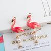 DIY K-золотые эмалированные сплавные подвески-фламинго для корейского браслета