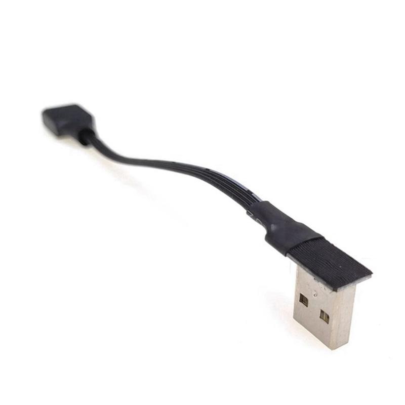 Прямая/90-градусная угловая USB 2.0 удлинительная кабель-удлинитель Male to Female, плоский кабель для мыши, клавиатуры, зарядки