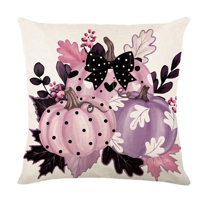 Halloween Pillow Covers Pumpkin Ghost Print Couch Throw Pillow Case Cushion Cover for Sofa Bed Holiday Decor 45x45cm