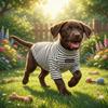 High Collar Dog Base Coat Soft Pet Warm Sweater Dog Clothing Striped Sweatshirt  Home Wear