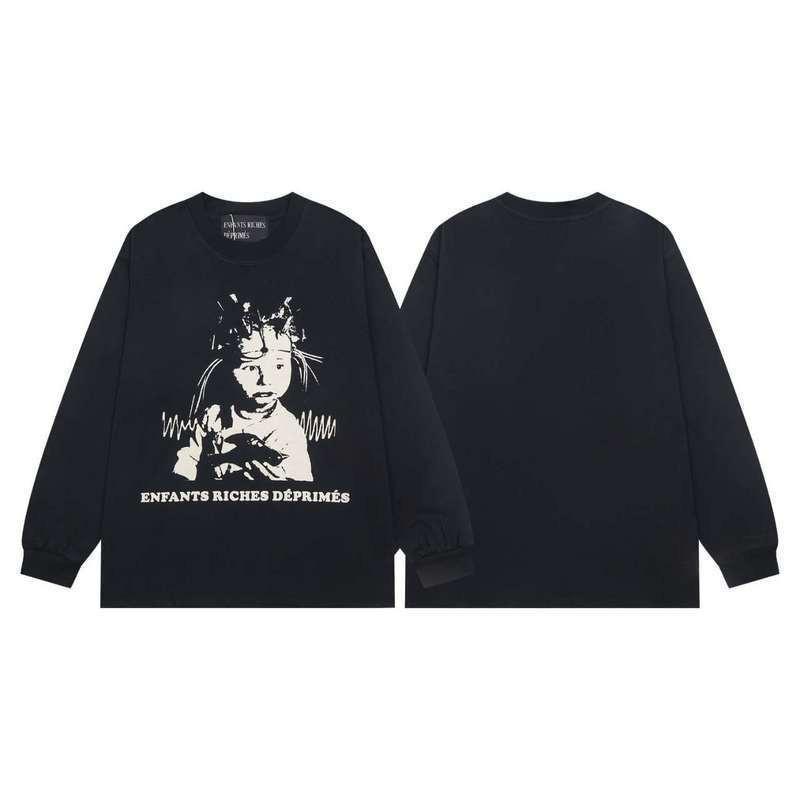 Vintage American Style Long Sleeve T-Shirt Young Men Loose Fit Cotton Breathable Casual Streetwear Size