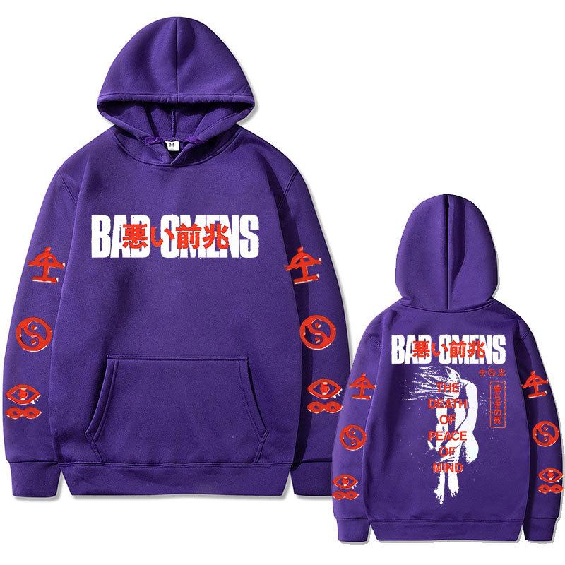 Bad Omens Band Tour 2023 Американская музыка Толстовка Осень Зима Флис Уличная одежда Топы