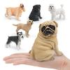 Simulated Dog Model PVC Pug Schnauzer Poodle Labrador Cocker Spaniel Figurine Statue Sculpture Decoration Ornament Educational Animal Toy