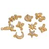 5Pcs Stainless Steel Zircon Little Moon Star Charms for DIY Jewelry Findings Children Necklace Bracelet Kids Earrings Making
