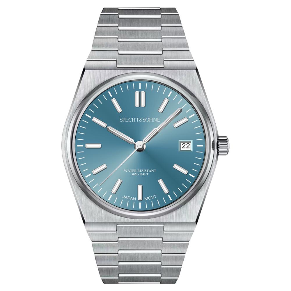 Новые поступления 2024, мужские часы из нержавеющей стали с сапфиром, классические кварцевые мужские часы Relogio Masculino, 100 м, водонепроницаемые