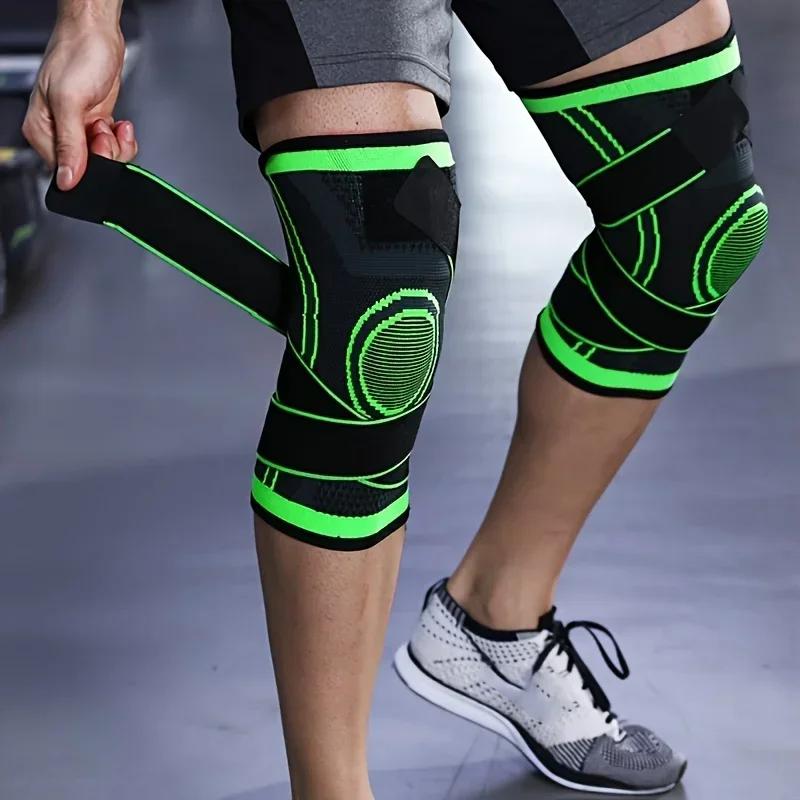 Knee Protector Sports Breathable Knee Pad Fitness Men Women Basketball Knee Brace Gym Compression Straps Hiking Sleeve Amagi