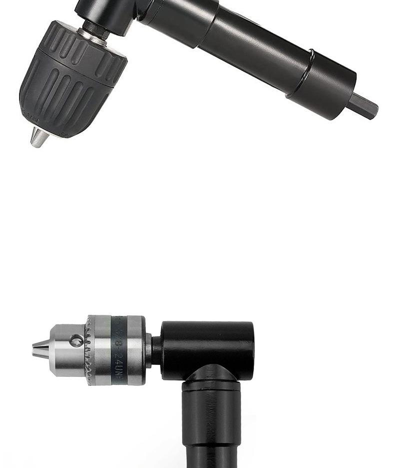 Насадка для сверления под прямым углом с трехкулачковым патроном, 90-градусный пробивной инструмент