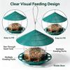 Outdoor Hanging Bird FeederTransparent Plastic Pavilion Style Wild Bird Feeder Weather Proof Eco Friendly for Backyard