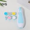 Electric Baby Nail Trimmer with 6 Grinding Heads Newborn Infant Nail File Clipper with Light Toddlers Manicure Toes Fingernails Care Trimming Tools
