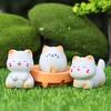 Миниатюрная фигурка кошки из смолы Yousheng, милые модели животных-кошек, миниатюрные украшения для топпера торта, микро-ландшафта, кукольного домика, сада, дома, стола