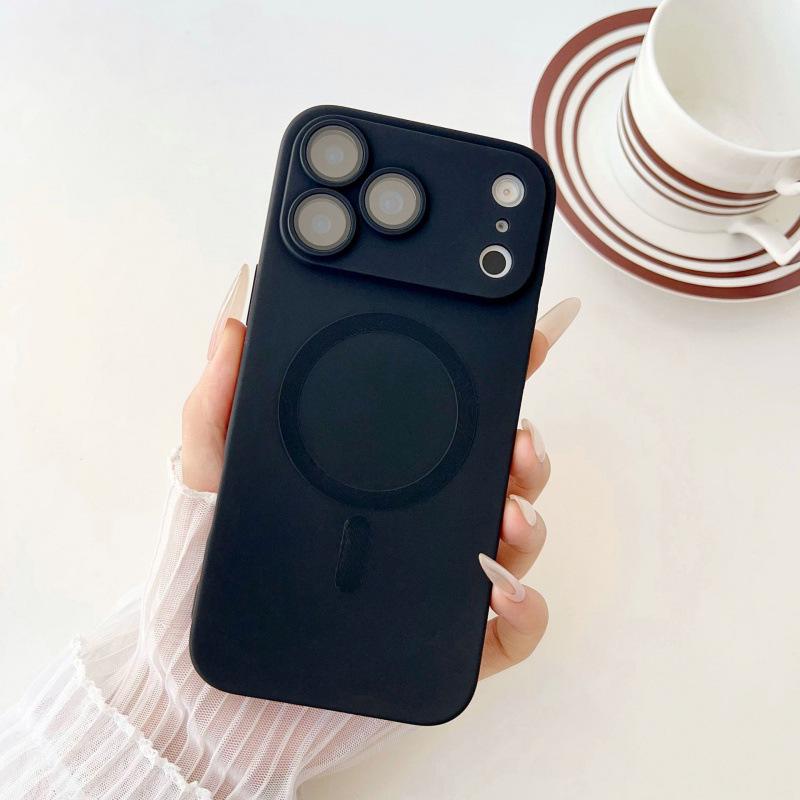 Металлический окрашенный магнитный защитный чехол для iPhone 16 Pro Max, совместим с 14/15.