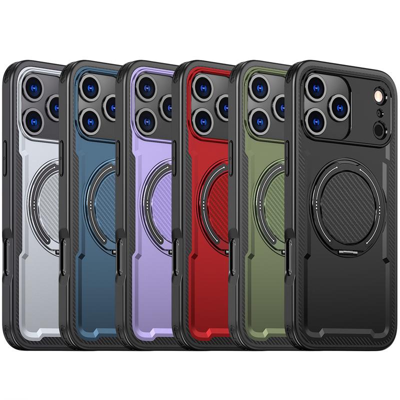 Магнитный держатель Ударопрочный чехол для телефона для iPhone 17 Pro Max, Совместим с моделями iPhone 17/16/15/14/13