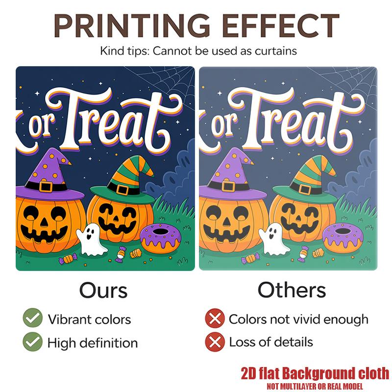 Party Backdrop Halloween Flat Pumpkins Ghosts Witches Event Backdrop Decoration Party Decor