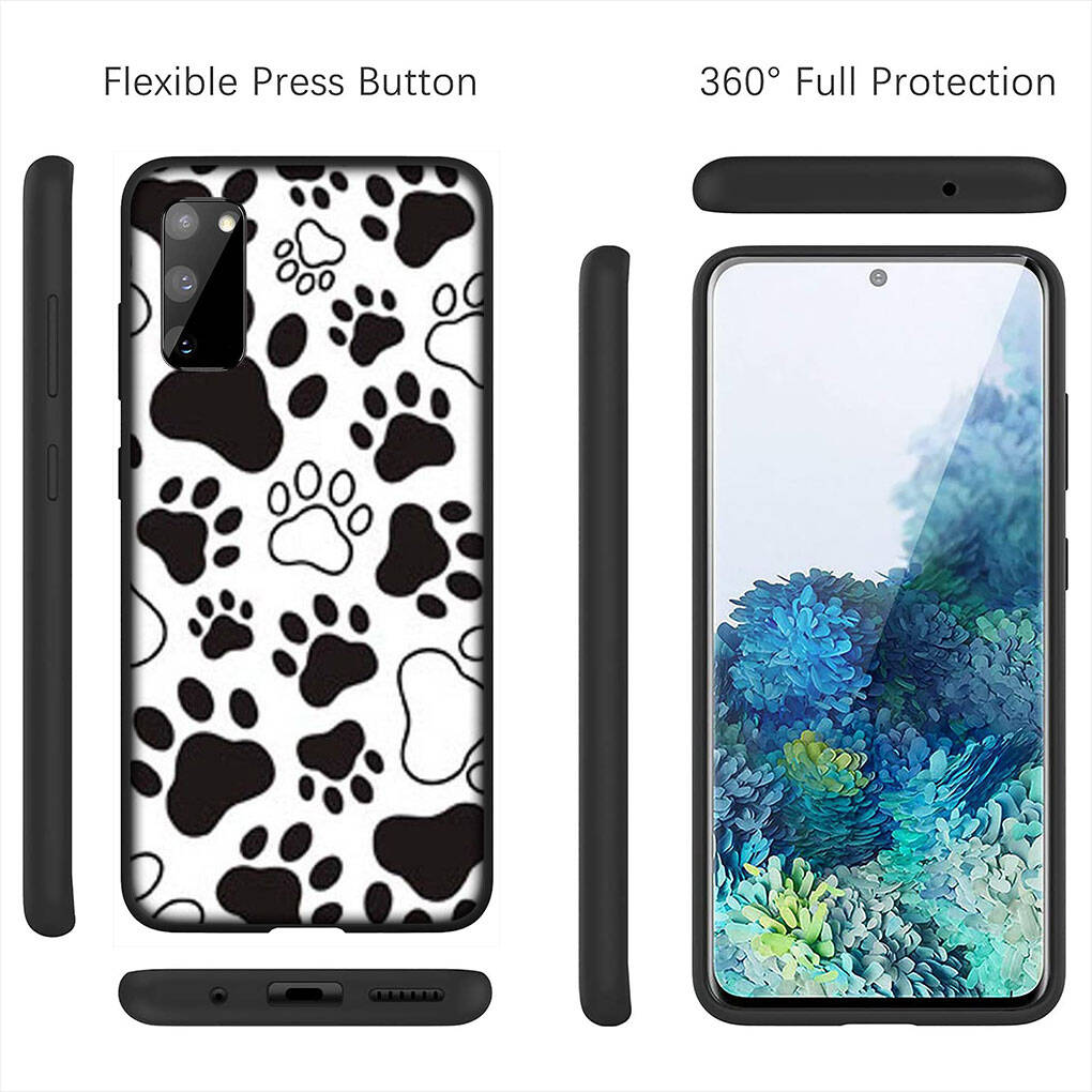 Чехол для iPhone 17 16 15 Xiaomi Poco Redmi Note 14 13 12 11 Pro Max 9 16e Samsung Galaxy S25 S24 S23 14C A56 OPPO Huawei Милый Собачья Лапа Кот Чехол для Телефона