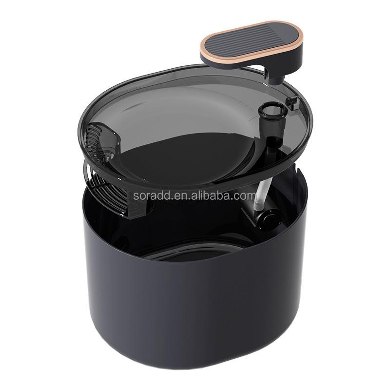 2026 Large Capacity Smart Plastic Pet Water Dispenser LCD Display Automatic Circulate Filtering 3L Water Fountain for Cats Dogs
