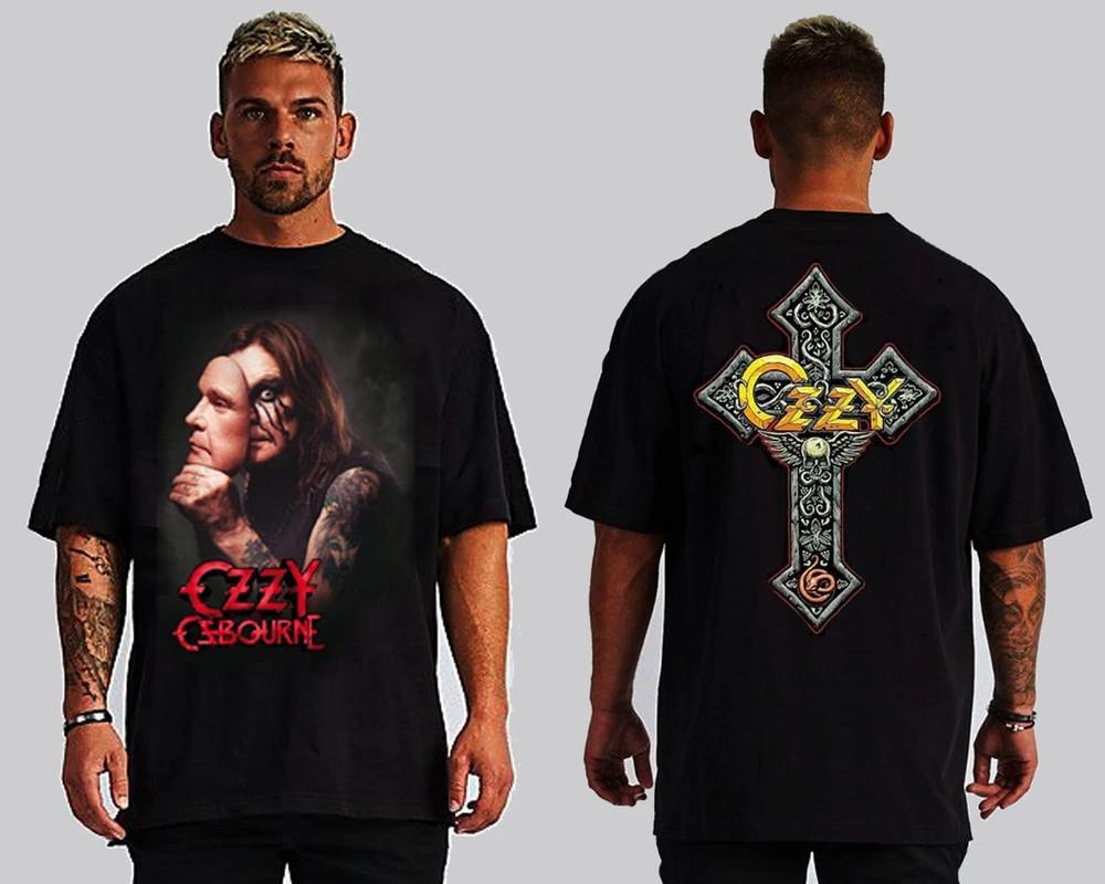 OZZY OSBOURNE HARD ROCK FRONT AND BACK PRINT BLACK T SHIRT Unisex T-Shirt