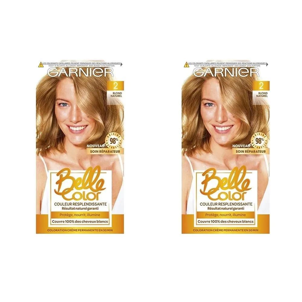 Garnier Belle Hair Color 2 Pack 2 Natural Blonde Permanent Hair Coloring BELLE COLOR