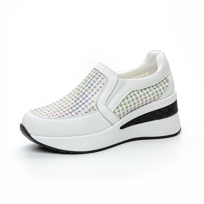 Торговля неглубокой повседневной обувью женские весенние новые лоферы неглубокие на толстой подошве повседневные одинарные туфли легкая обувь для путешествий