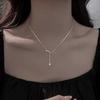 Smile Water Drop Fringed Necklace Female Niche Light Luxury Korean Small Fresh Spring Eye Necklace