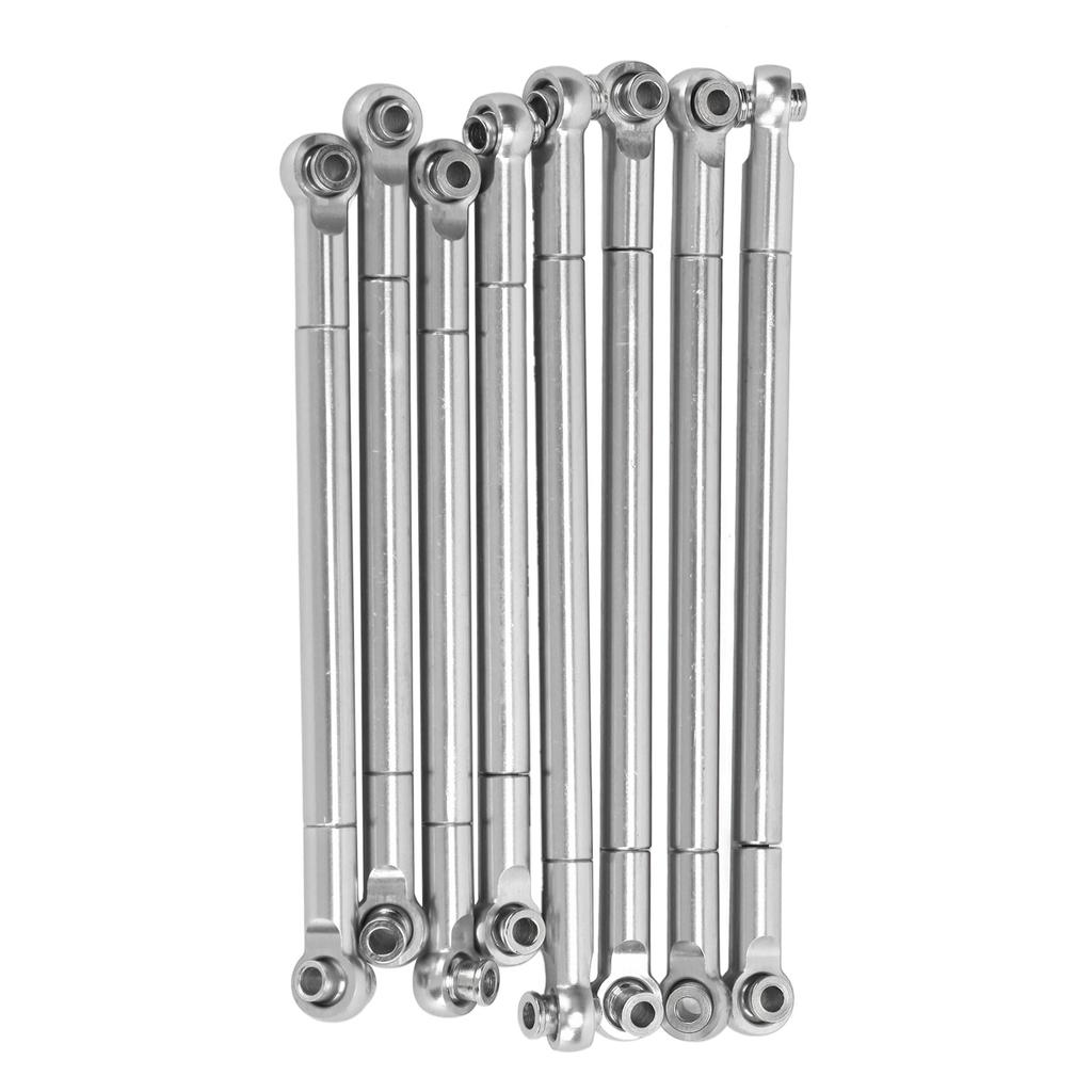 8PCS Metal Full Car Tie Rod Tie Lever Link Pull Rod for MN86 Series Model Upgrade RC CarBlack